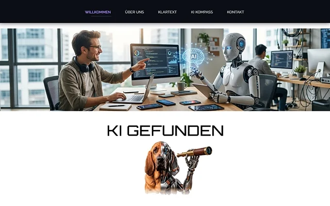 Startseite von ki-gefunden.de