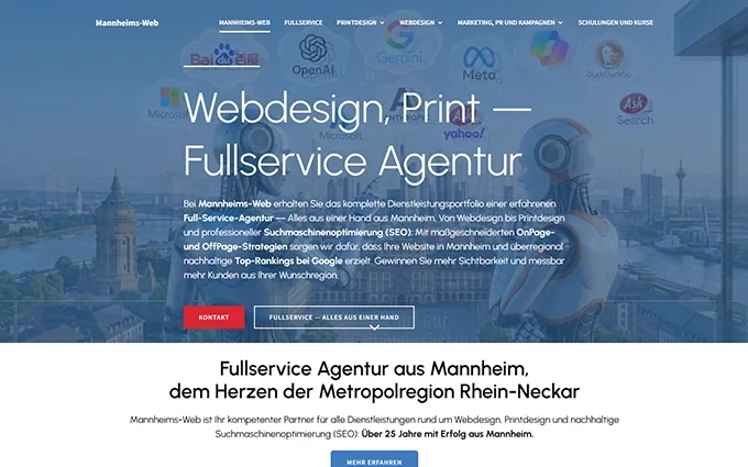 Startseite von mannheims-web.de